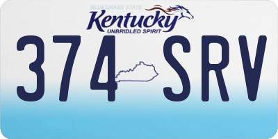 KY license plate 374SRV