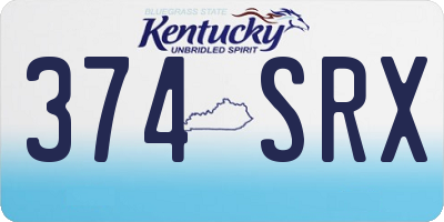 KY license plate 374SRX