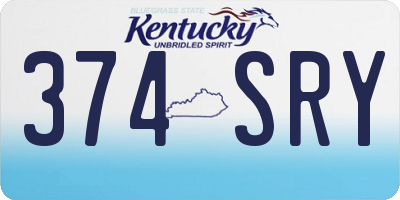 KY license plate 374SRY
