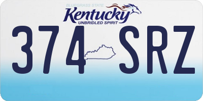 KY license plate 374SRZ