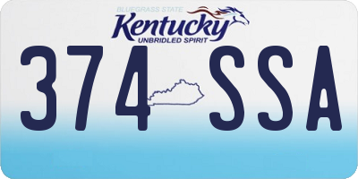 KY license plate 374SSA