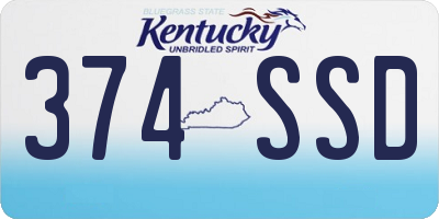 KY license plate 374SSD