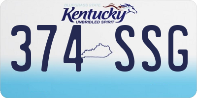 KY license plate 374SSG