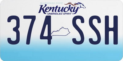 KY license plate 374SSH