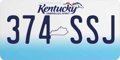 KY license plate 374SSJ