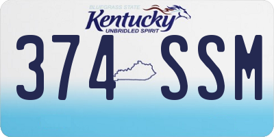 KY license plate 374SSM