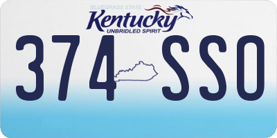 KY license plate 374SSO