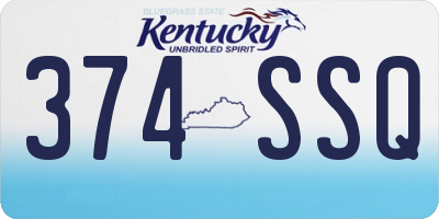 KY license plate 374SSQ