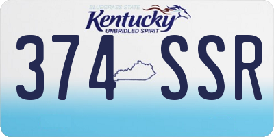 KY license plate 374SSR