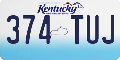 KY license plate 374TUJ