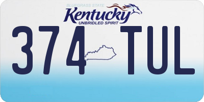 KY license plate 374TUL