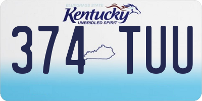 KY license plate 374TUU