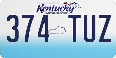 KY license plate 374TUZ