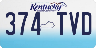 KY license plate 374TVD