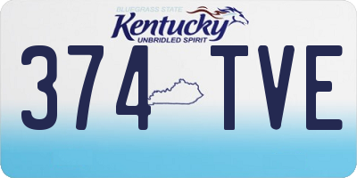 KY license plate 374TVE