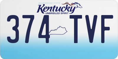 KY license plate 374TVF