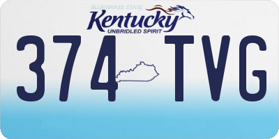 KY license plate 374TVG