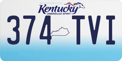 KY license plate 374TVI