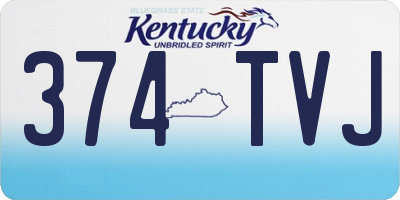 KY license plate 374TVJ