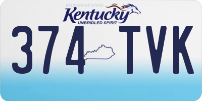 KY license plate 374TVK