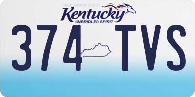 KY license plate 374TVS