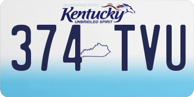 KY license plate 374TVU