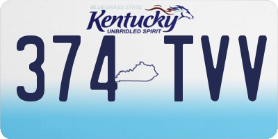 KY license plate 374TVV