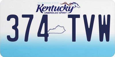 KY license plate 374TVW