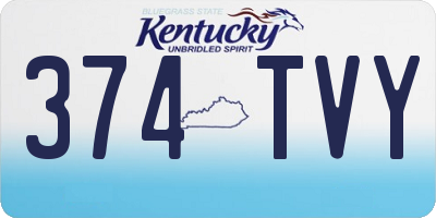 KY license plate 374TVY