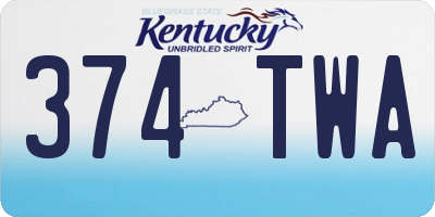 KY license plate 374TWA