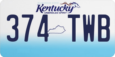 KY license plate 374TWB