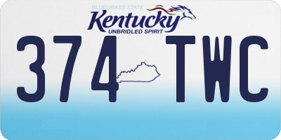 KY license plate 374TWC