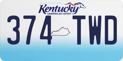 KY license plate 374TWD