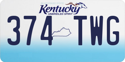 KY license plate 374TWG
