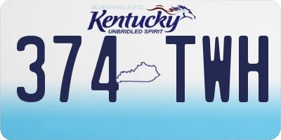 KY license plate 374TWH