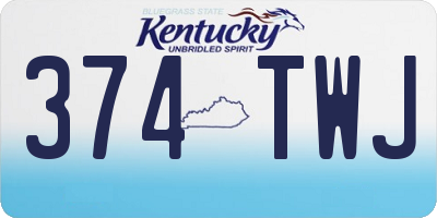 KY license plate 374TWJ