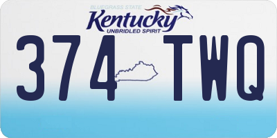 KY license plate 374TWQ