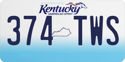 KY license plate 374TWS