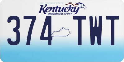 KY license plate 374TWT