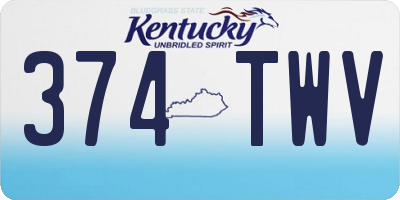 KY license plate 374TWV