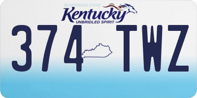 KY license plate 374TWZ