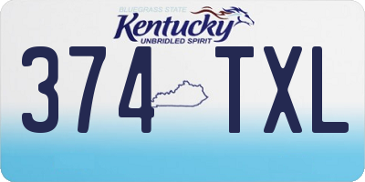 KY license plate 374TXL