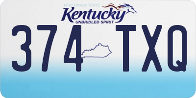 KY license plate 374TXQ
