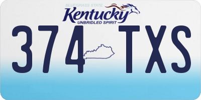 KY license plate 374TXS
