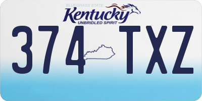 KY license plate 374TXZ