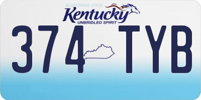 KY license plate 374TYB