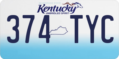 KY license plate 374TYC