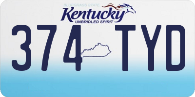 KY license plate 374TYD
