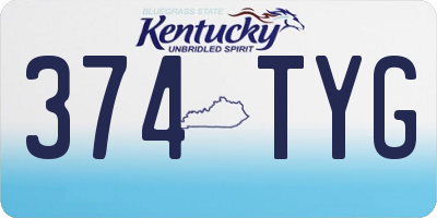 KY license plate 374TYG