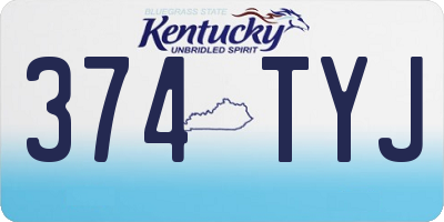KY license plate 374TYJ